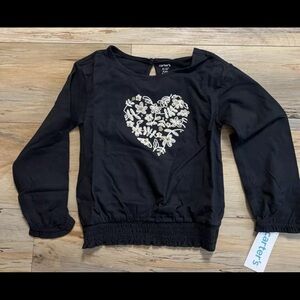 *NWT* Carter's Little & Big Girls Size 6x -Round Neck Long Sleeve-Shirt MSRP $26